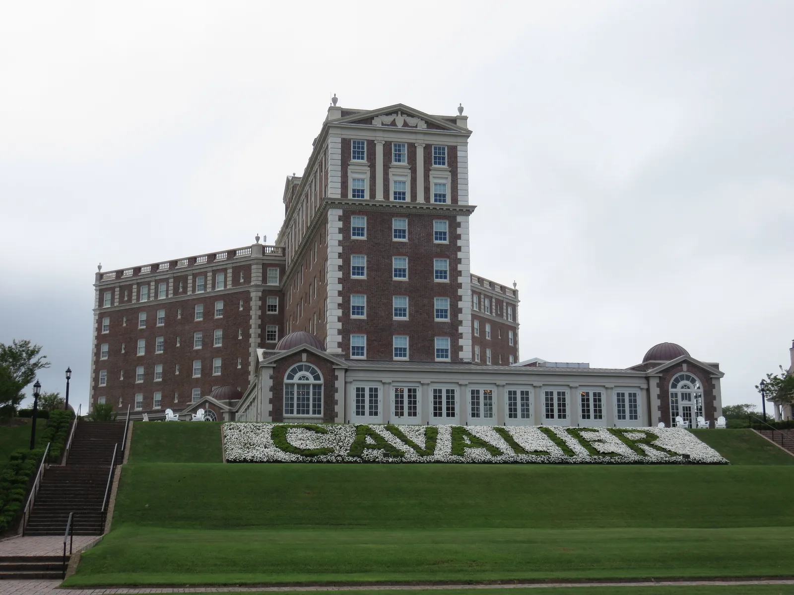 The Historic Cavalier Hotel on Atlantic Avenue in Virginia Beach, home of Becca Restaurant & Garden, which serves weekend brunch.