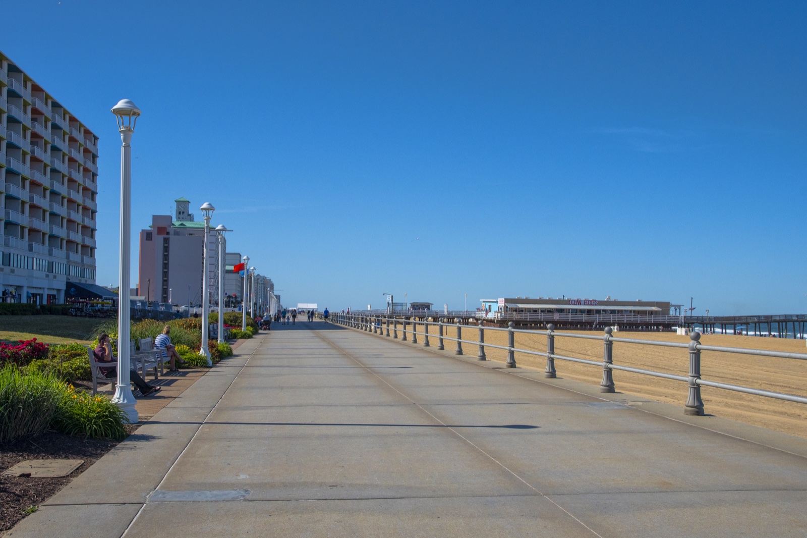 The Boardwalk at the Virginia Beach Oceanfront, where the Jeep Fest vendor expo sets up from 29th Street south.