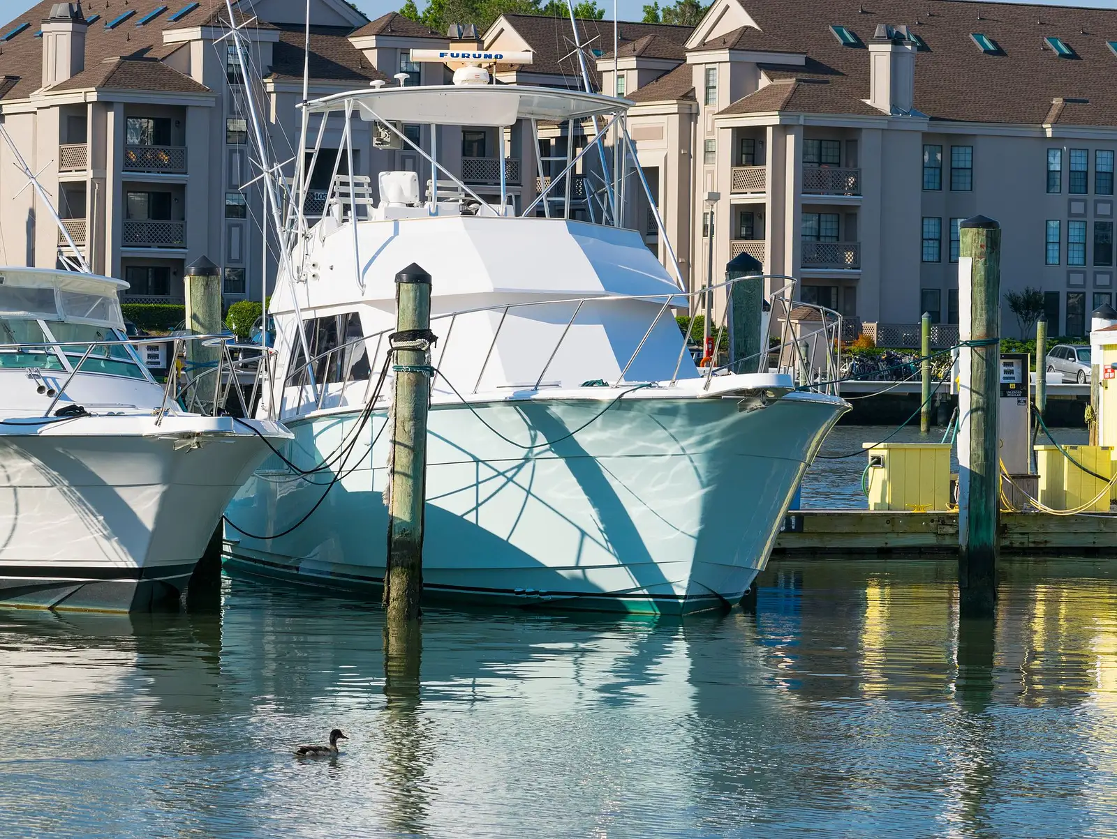 A boat at Rudee Inlet in Virginia Beach.