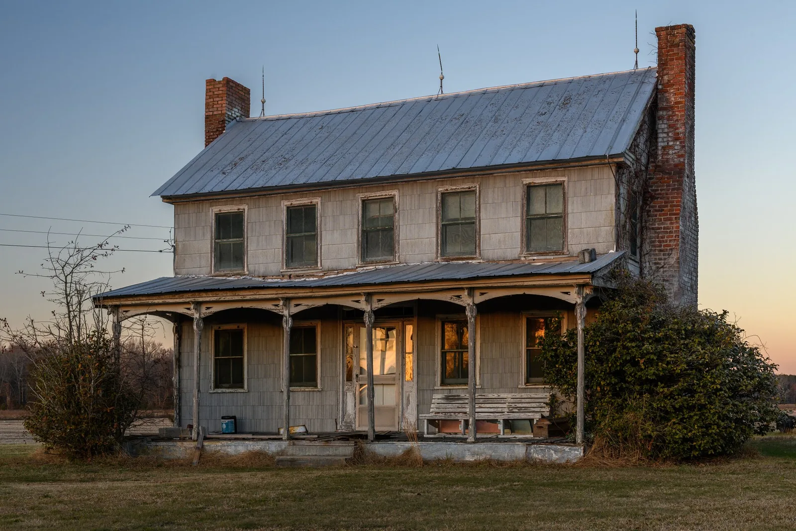 The farmhouse at the Kelvin A. Lewis farm in Creeds, in southern Virginia Beach.