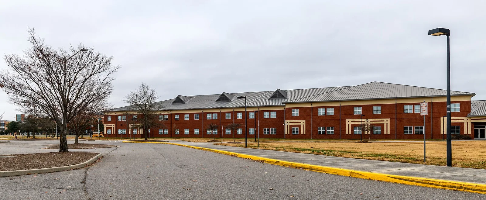 The south wing of Landstown High School, next to the Landstown elementary and middle school campus on Recreation Drive.