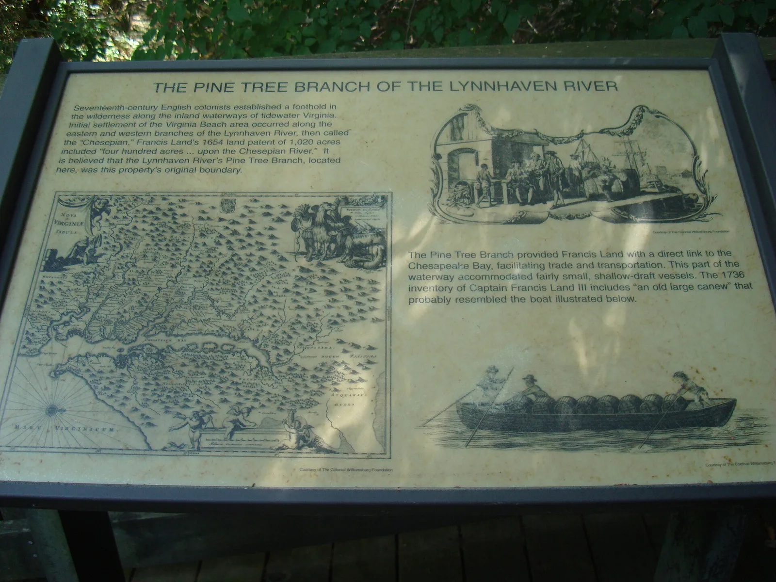 A trail at the Francis Land House on Virginia Beach Boulevard.