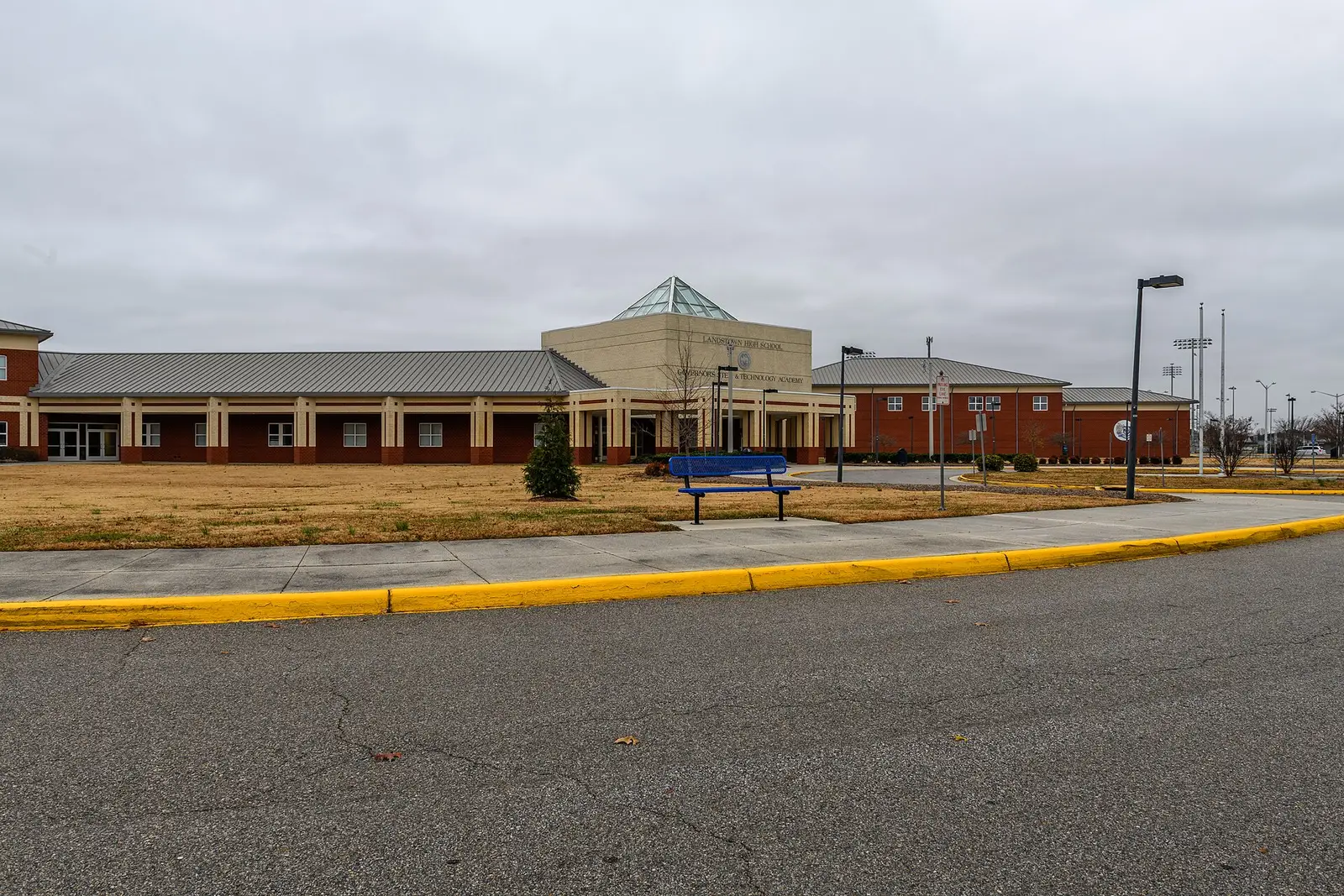 The central section of Landstown High School on Concert Drive in Virginia Beach.