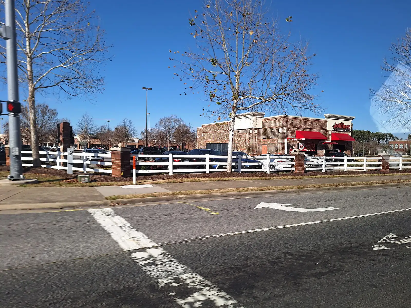 A shopping center restaurant seen from the road in Virginia Beach.